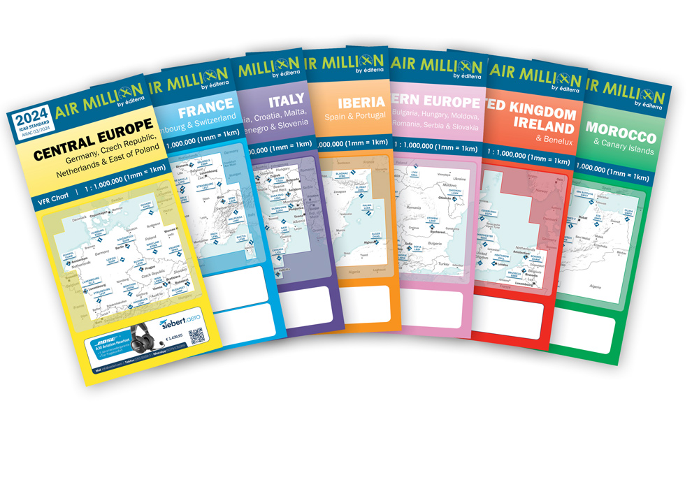 Air Million VFR charts Siebert Luftfahrtbedarf