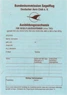 Training progress sheet glider pilot license, German