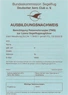 Training progress sheet Touring motorglider (TMG), German