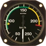 Preview: Winter airspeed indicator - housing Ø 80 mm - 360° dial