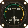 Winter airspeed indicator - housing Ø 57 mm - 360° dial