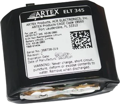 (G) Replacement battery for ELT Artex 345