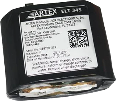 (G) Ersatzbatterie für ELT Artex 345