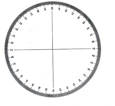 Vollkreiswinkelmesser Scheibe, glasklar