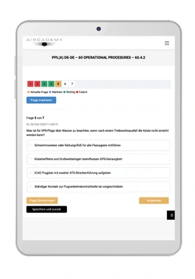 Aircademy Groundschool online questionaire (PPL)