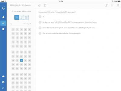 Exam for pivate pilots