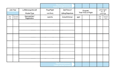 Pilot logbook Schiffmann EU FCL