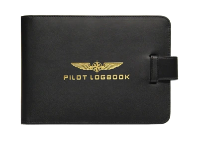 Leather pilot logbook cover