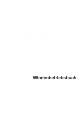 Logbook for glider winches, German