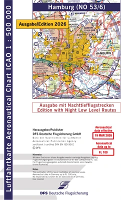 ICAO-Karten Deutschland 2026 mit Nachttiefflugstrecken Vorbestellung