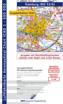 ICAO charts Germany 2024 with night low level routes