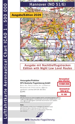 ICAO charts Germany 2026 with night low routes