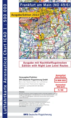 ICAO charts Germany 2023 with night low level routes