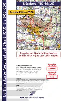 ICAO-Karten Deutschland 2026 mit Nachttiefflugstrecken Vorbestellung