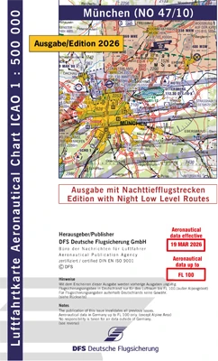 ICAO-Karten Deutschland 2026 mit Nachttiefflugstrecken