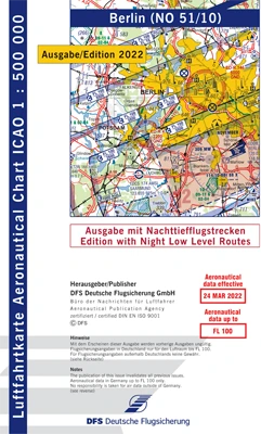 ICAO charts Germany 2023 with night low level routes