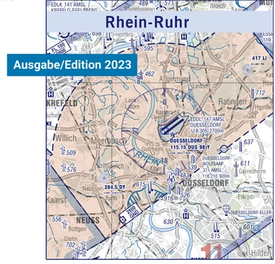 ICAO-Karte Rhein-Ruhr 2023