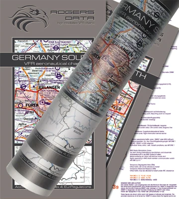 Rogers Data VFR Wall Chart Germany Set North & South