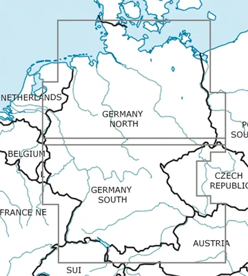 Rogers Data VFR-Wandkarte Deutschland Set Nord & Süd
