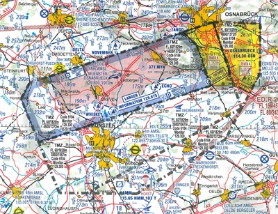 Zusammengesetzte ICAO-Segelflugkarten Deutschland