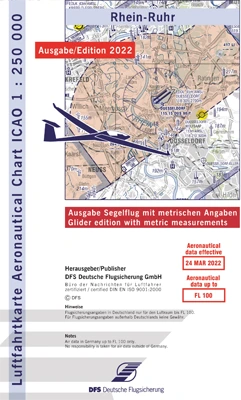 ICAO-Segelflugkarte Rhein-Ruhr 2023