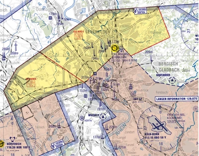 ICAO-Segelflugkarte Rhein-Ruhr 2023