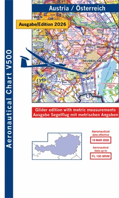 V500 Chart Österreich - Segelflugversion