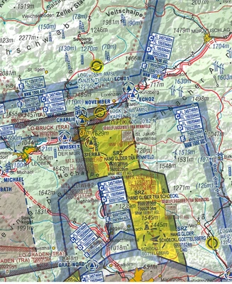 V500 Chart Austria - Segelflugversion