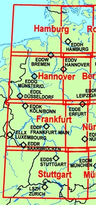 Composed ICAO glider charts Germany