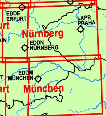 Zusammengesetzte ICAO-Segelflugkarten Deutschland 2025