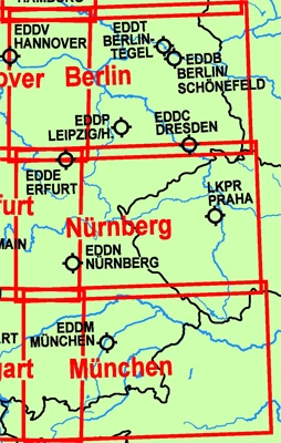 Composed ICAO glider charts Germany