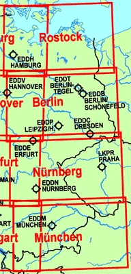 Composed ICAO glider charts Germany 2024