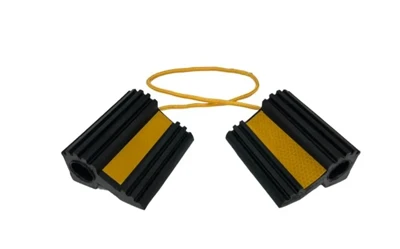 Rubber aircraft chocks, small