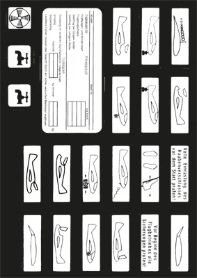 Cockpitbeschilderung für Segelflugzeuge