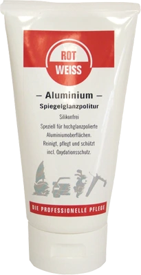 Rot-Weiss Aluminium-Politur