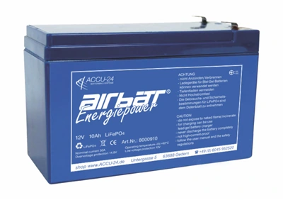 AirBatt LiFePO4 Akku 12 V 10 Ah