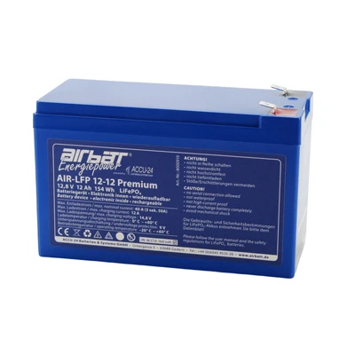 AirBatt Premium LiFePO4 Akku 12 V 12 Ah