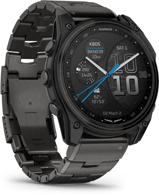 Garmin D2 Mach 2 (51mm) Aviator Smartwatch with titanium band