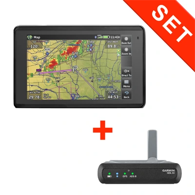 Garmin Aera 660 set with GDL 50 ADS-B receiver