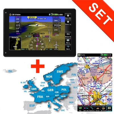 Garmin Aera 760 set with VFR charts Europe