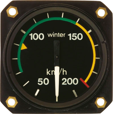 Winter airspeed indicator - housing Ø 57 mm - 360° dial