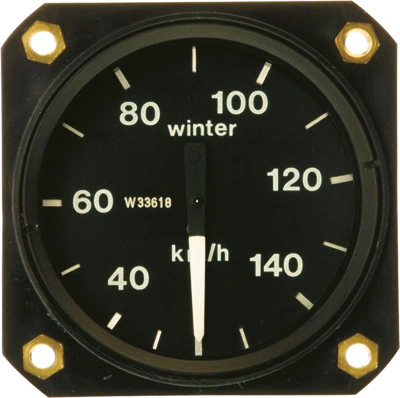 Winter microlight airspeed indicator EBF - Housing Ø 80 mm