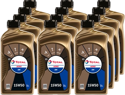 (G) Total Aero DM 15W50 Multi grade avistion oil for piston engines