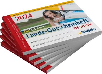 AirShampoo Lande-Gutscheinheft 2024